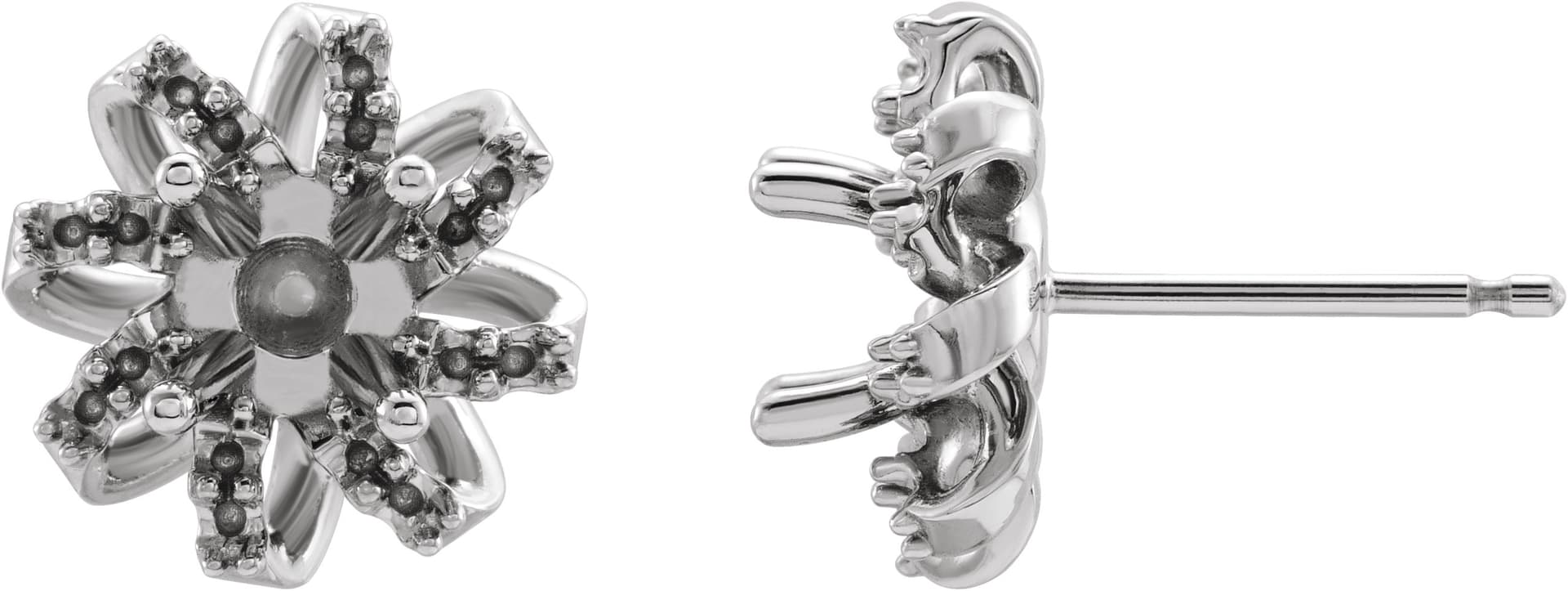 14K Rose Gold 1 CTW Natural Diamond Halo-Style Earrings