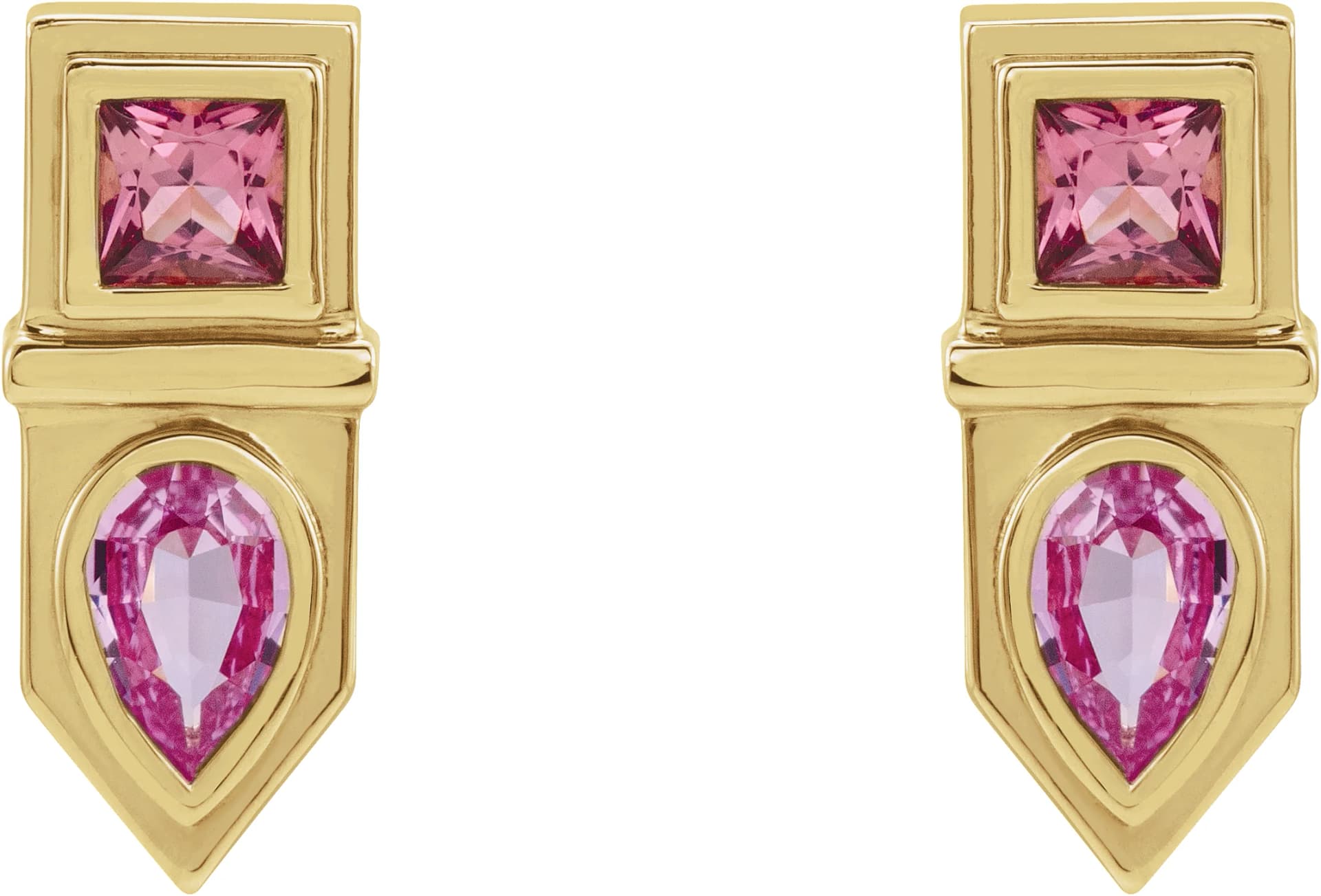 Geometric Bar Earrings, view 3