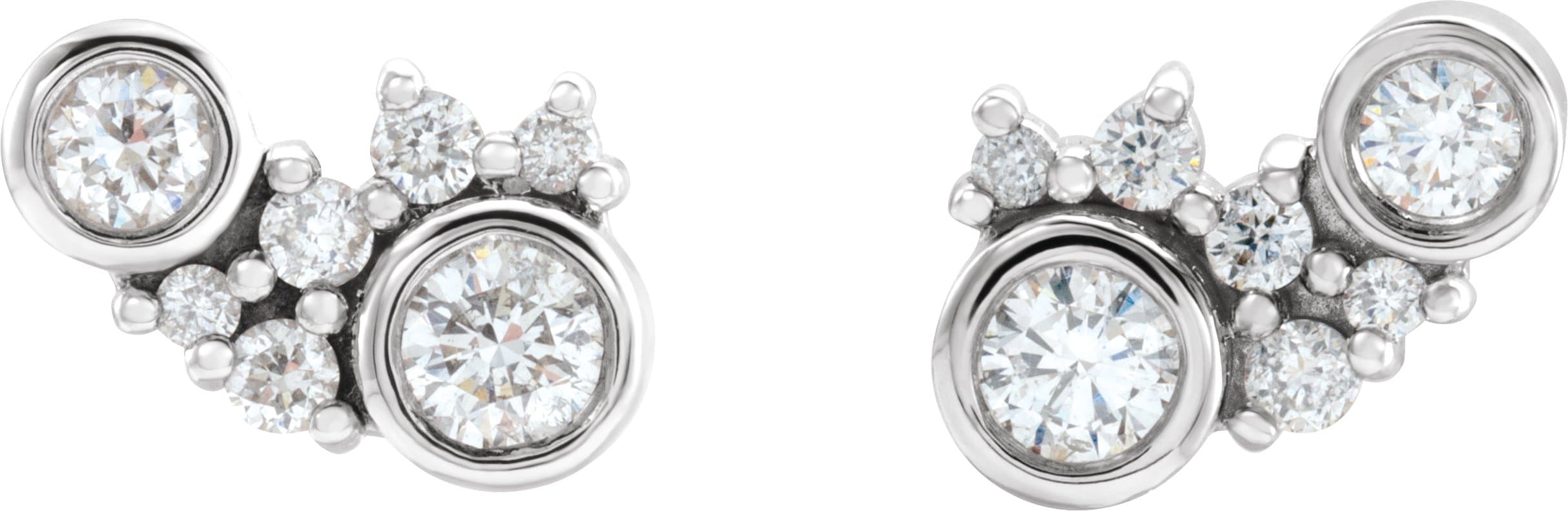 Scattered Bezel-Set Earrings view 2