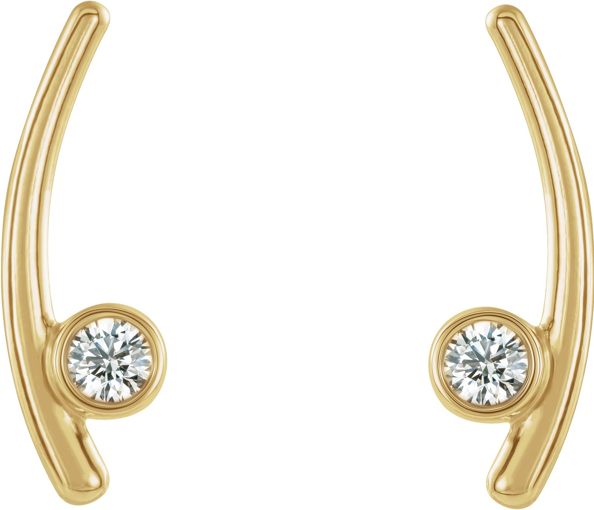 Bezel-Set Ear Climbers view 2