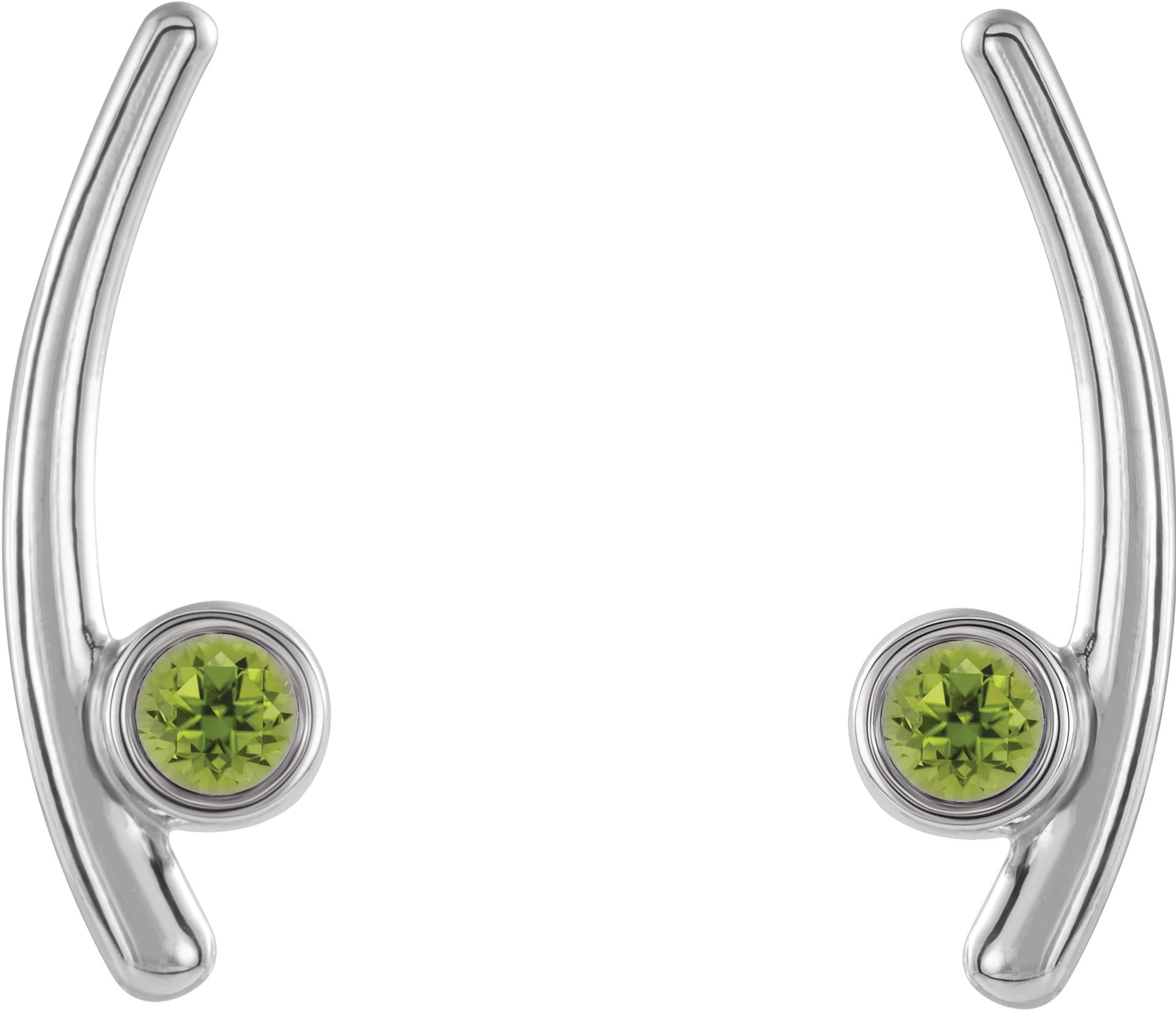 Bezel-Set Ear Climbers   view 2