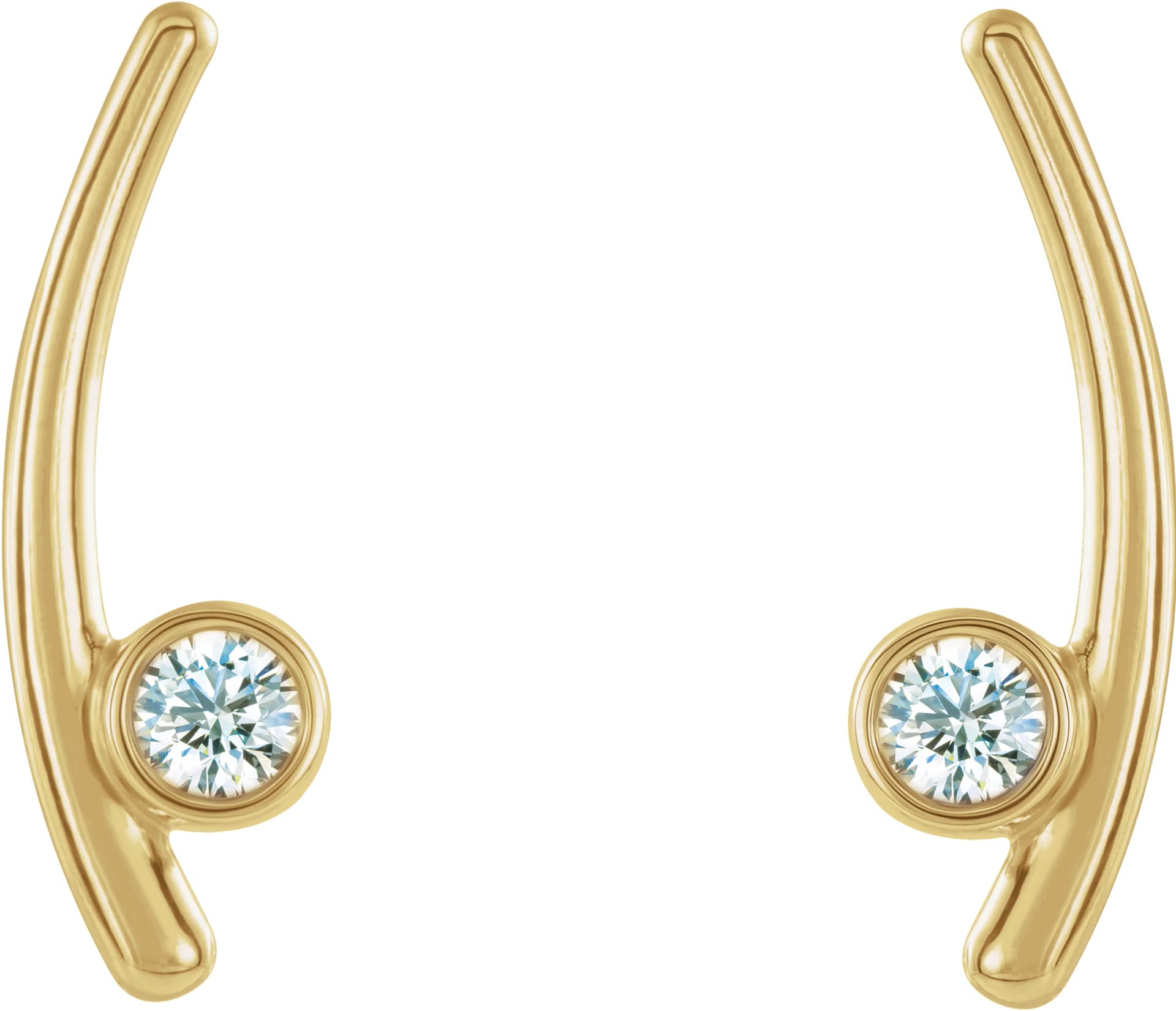 Bezel-Set Ear Climbers — view 3