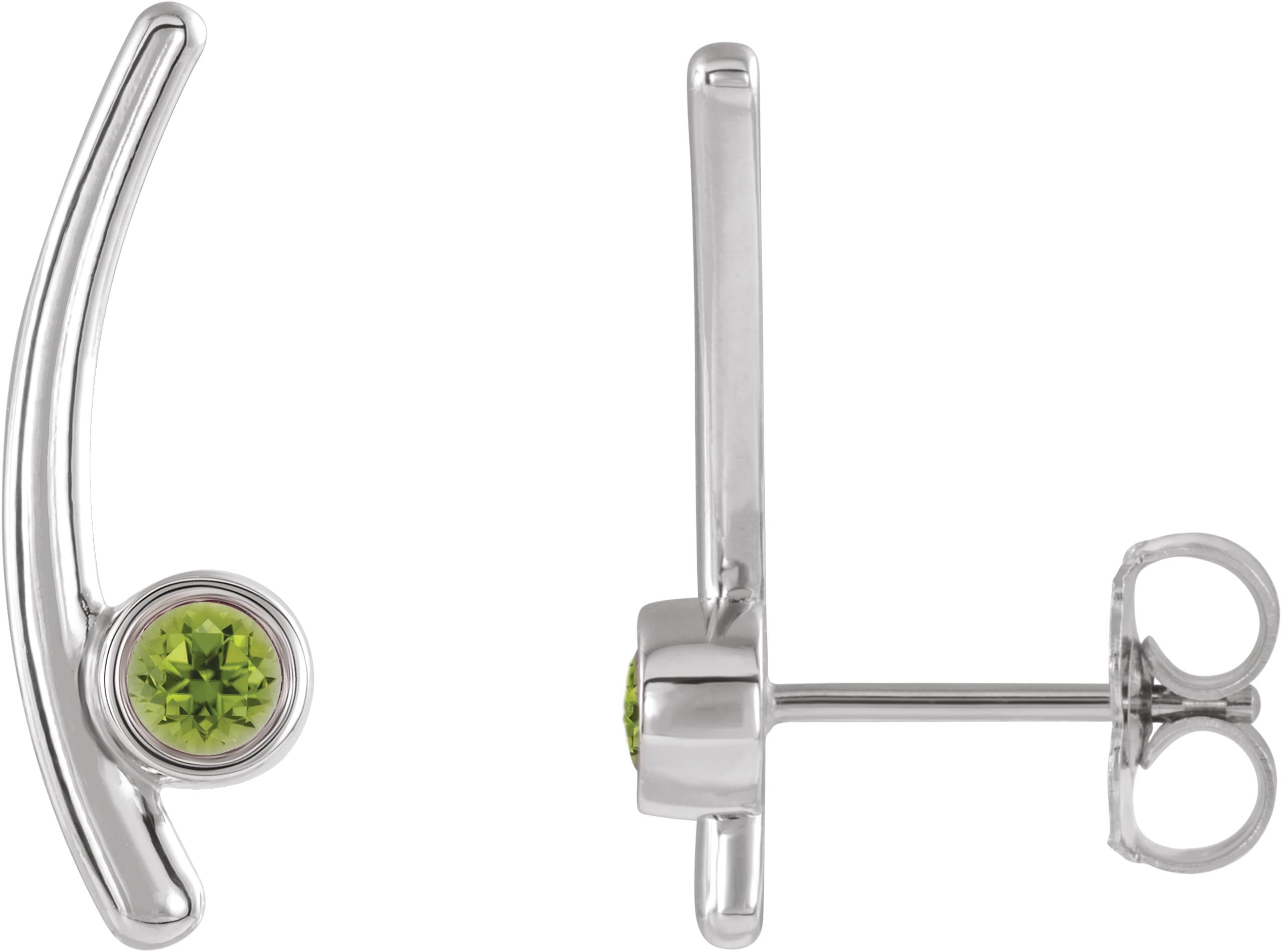 14K Rose Lab-Grown Alexandrite Ear Climbers