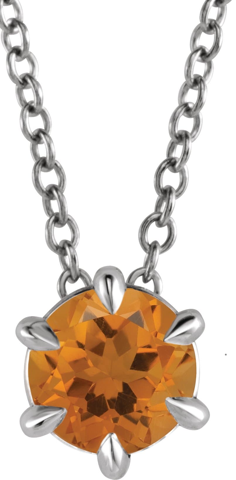14K Rose 1 CT Lab-Grown Diamond Solitaire 16-18 Necklace