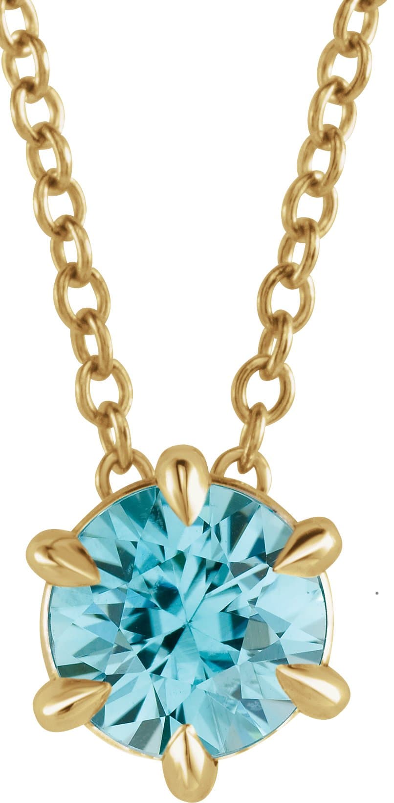 14K Rose 1 CT Lab-Grown Diamond Solitaire 16-18 Necklace