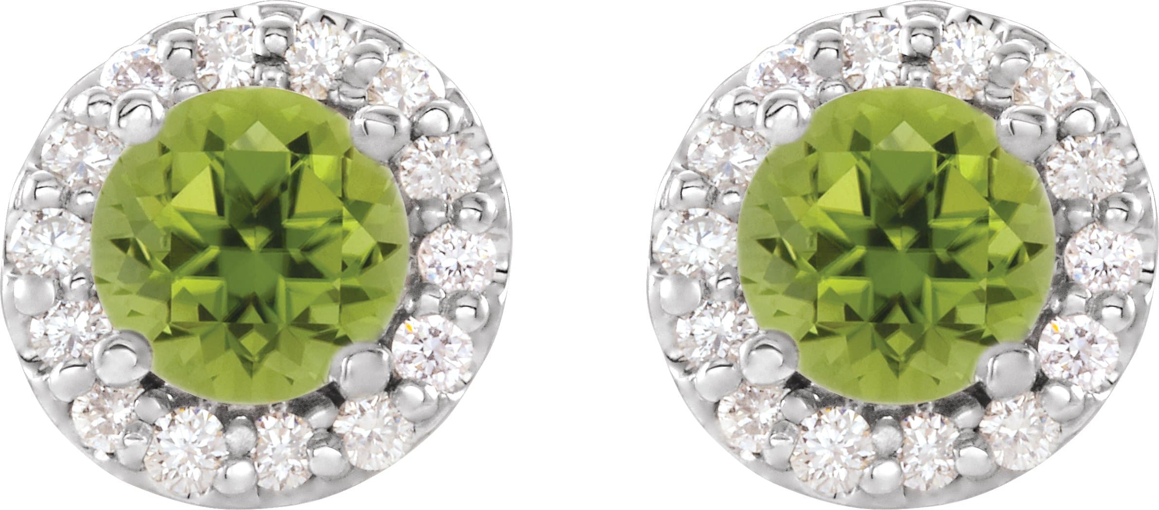 Round 4-Prong Halo-Style Earrings view 2