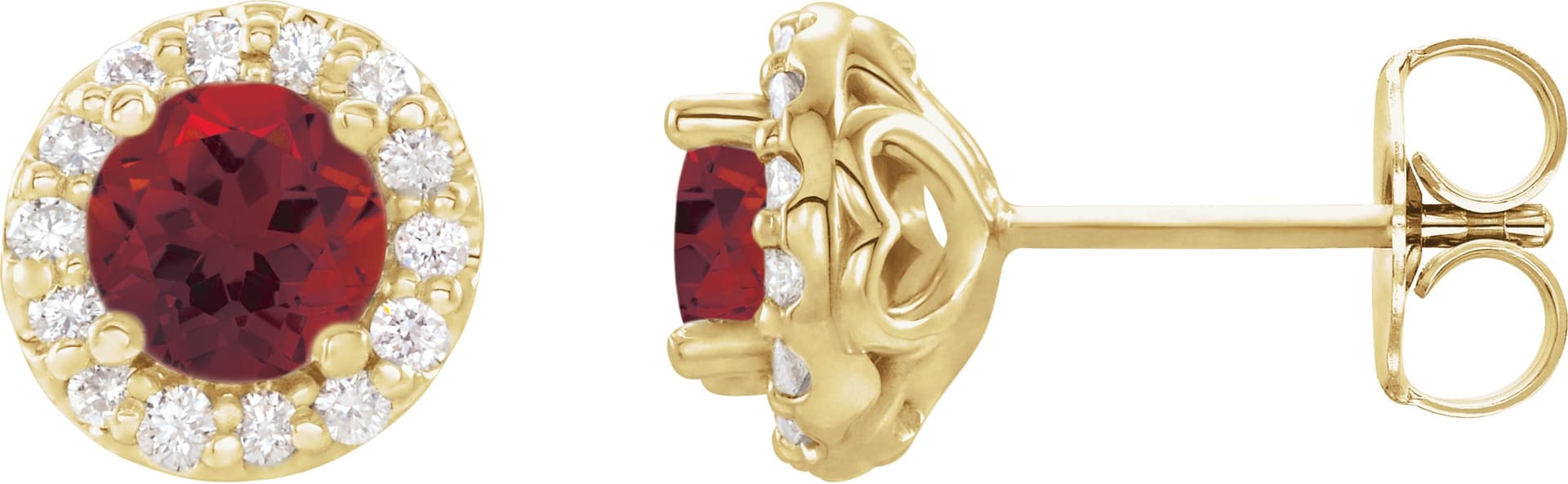 14K Rose 1 1/6 CTW Diamond Earrings