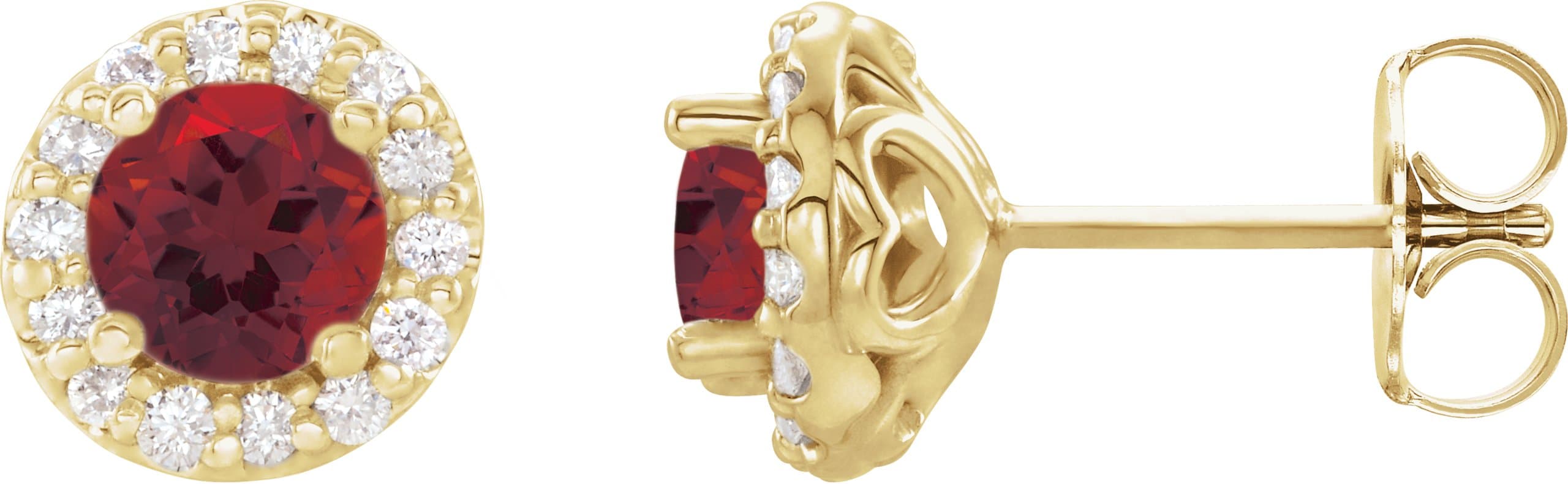 14K Rose 1 1/6 CTW Diamond Earrings