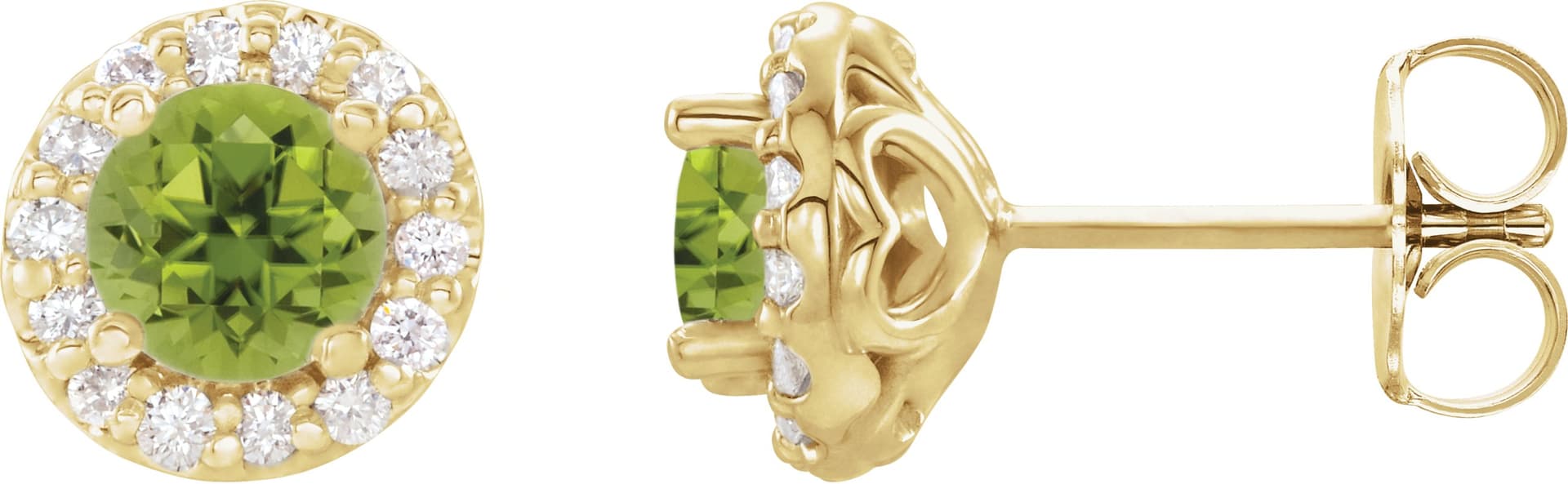14K Rose 1 1/6 CTW Diamond Earrings