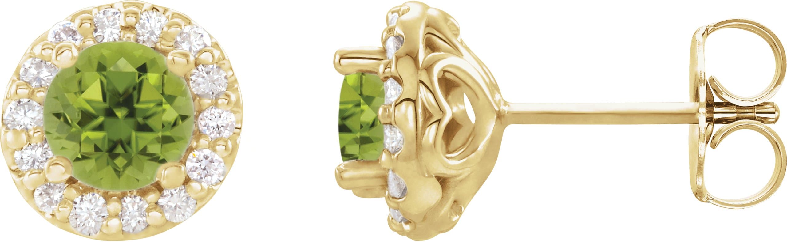 14K Rose 1 1/6 CTW Diamond Earrings