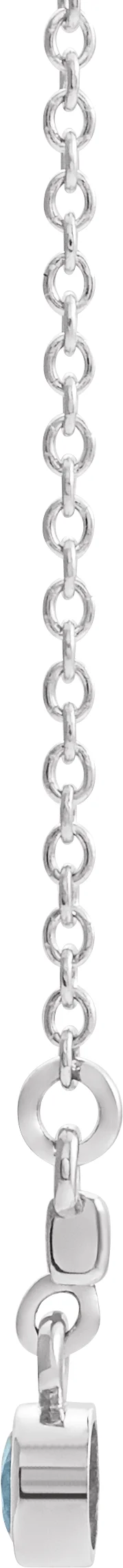 Bezel-Set Bar Necklace, view 3