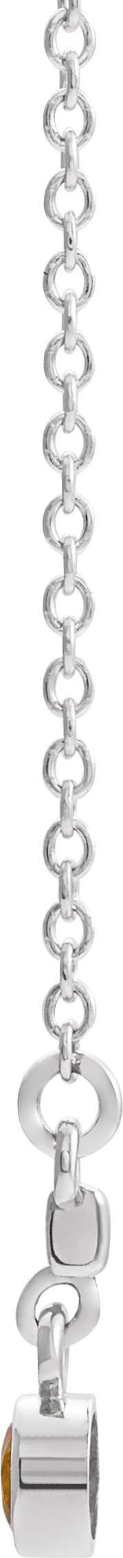Bezel-Set Bar Necklace or Center view 2
