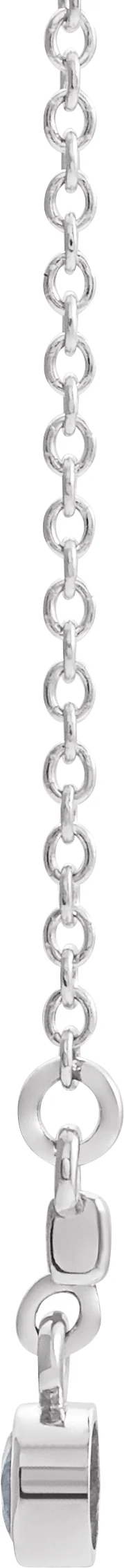 Bezel-Set Bar Necklace, view 3