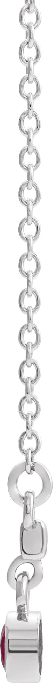 Bezel-Set Bar Necklace or Center view 2