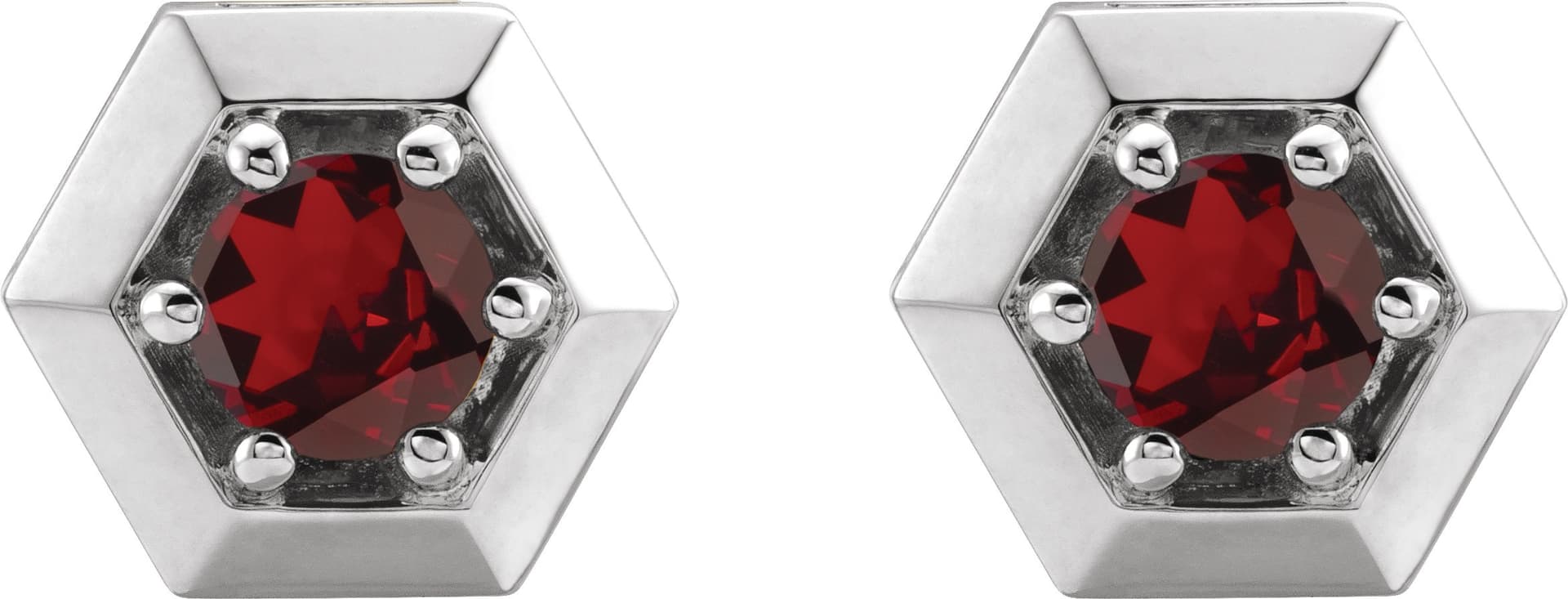 Round 3-Prong Geometric Earrings view 2