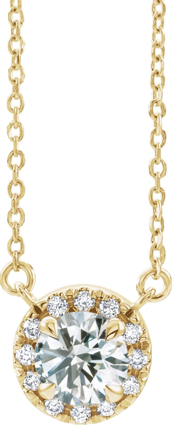 14K Rose 1 CTW Lab-Grown Diamond French-Set 16-18 Necklace