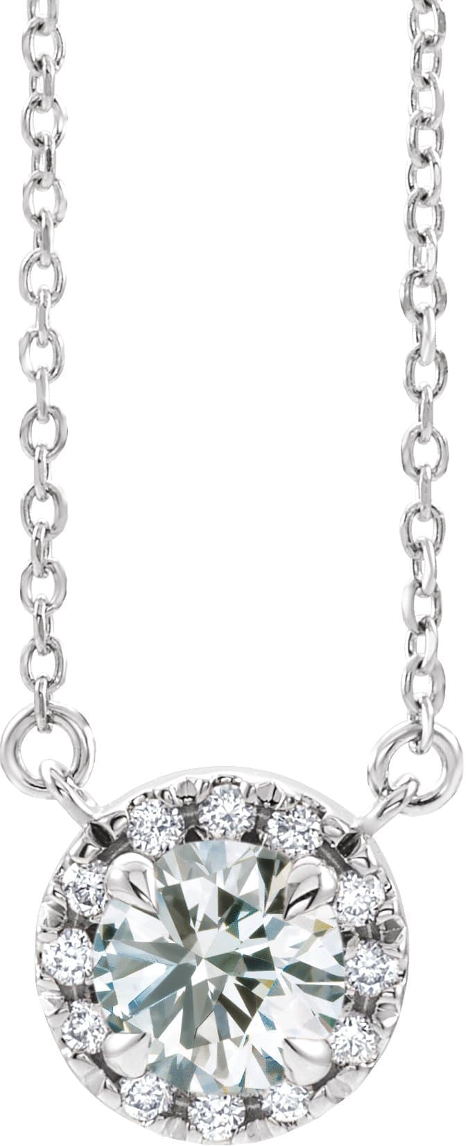 Sterling Silver 1/8 CTW Natural Diamond 16" Necklace