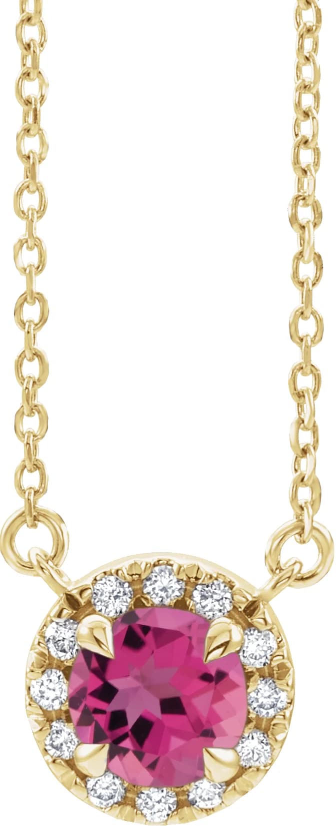 French-Set Halo-Style Necklace