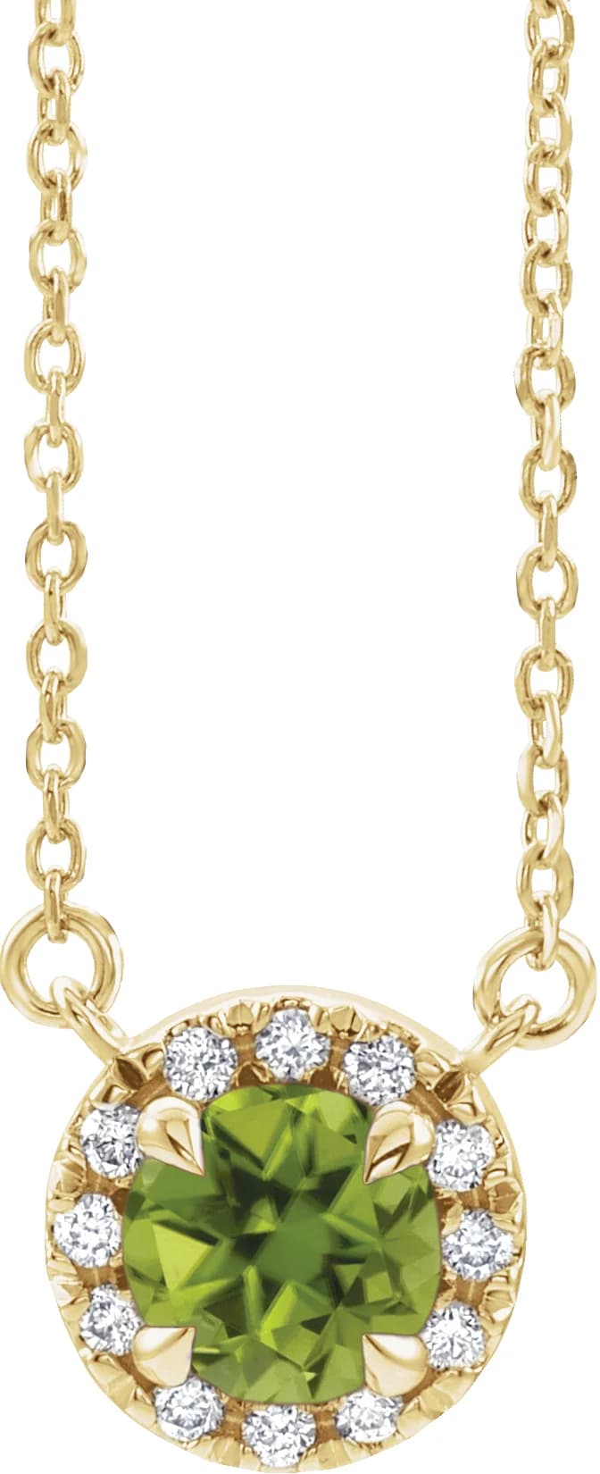 French-Set Halo-Style Necklace