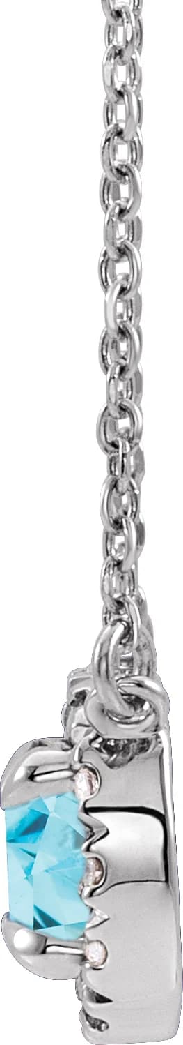 French-Set Halo-Style Necklace, view 3