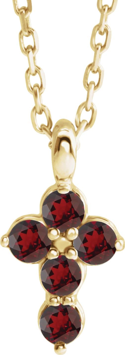 14K Rose 1/3 CTW Natural Diamond Cross 16-18 Necklace