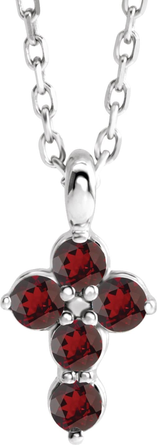 14K Rose 1/3 CTW Natural Diamond Cross 16-18 Necklace