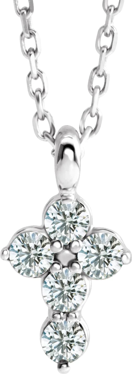 Accented Cross Necklace, view 2