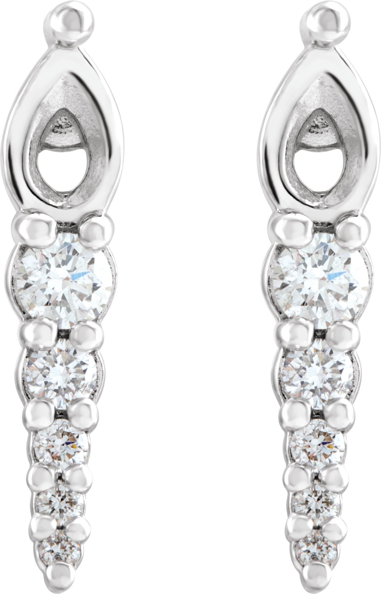 Accented Bar Earrings view 2