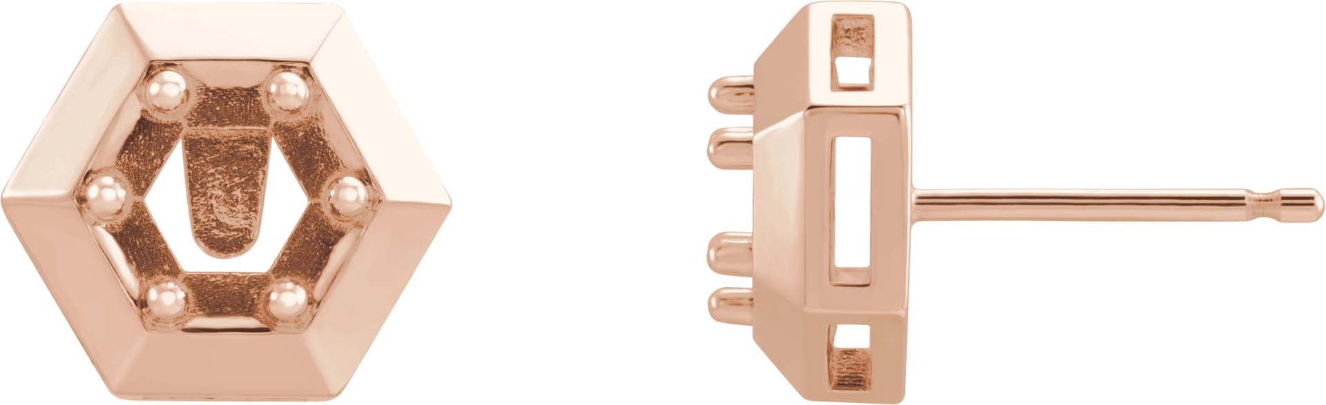 14K Yellow Gold 1/2 CTW Natural Diamond Geometric Earrings