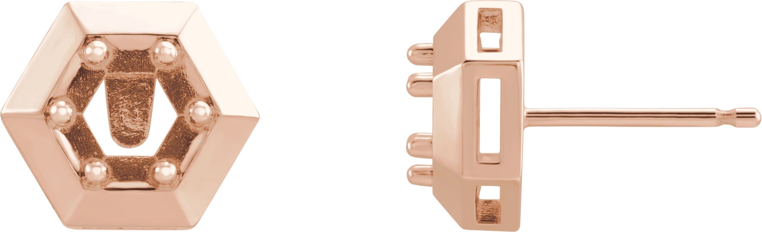14K Yellow Gold 1/2 CTW Natural Diamond Geometric Earrings