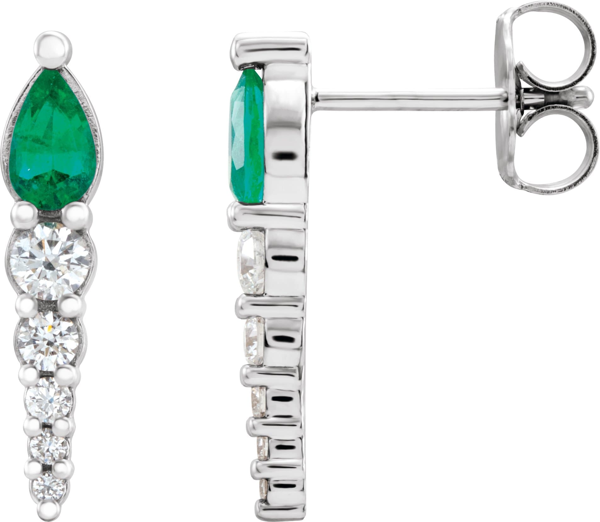 14K Rose Lab-Grown Alexandrite & 1/4 CTW Natural Diamond Earrings