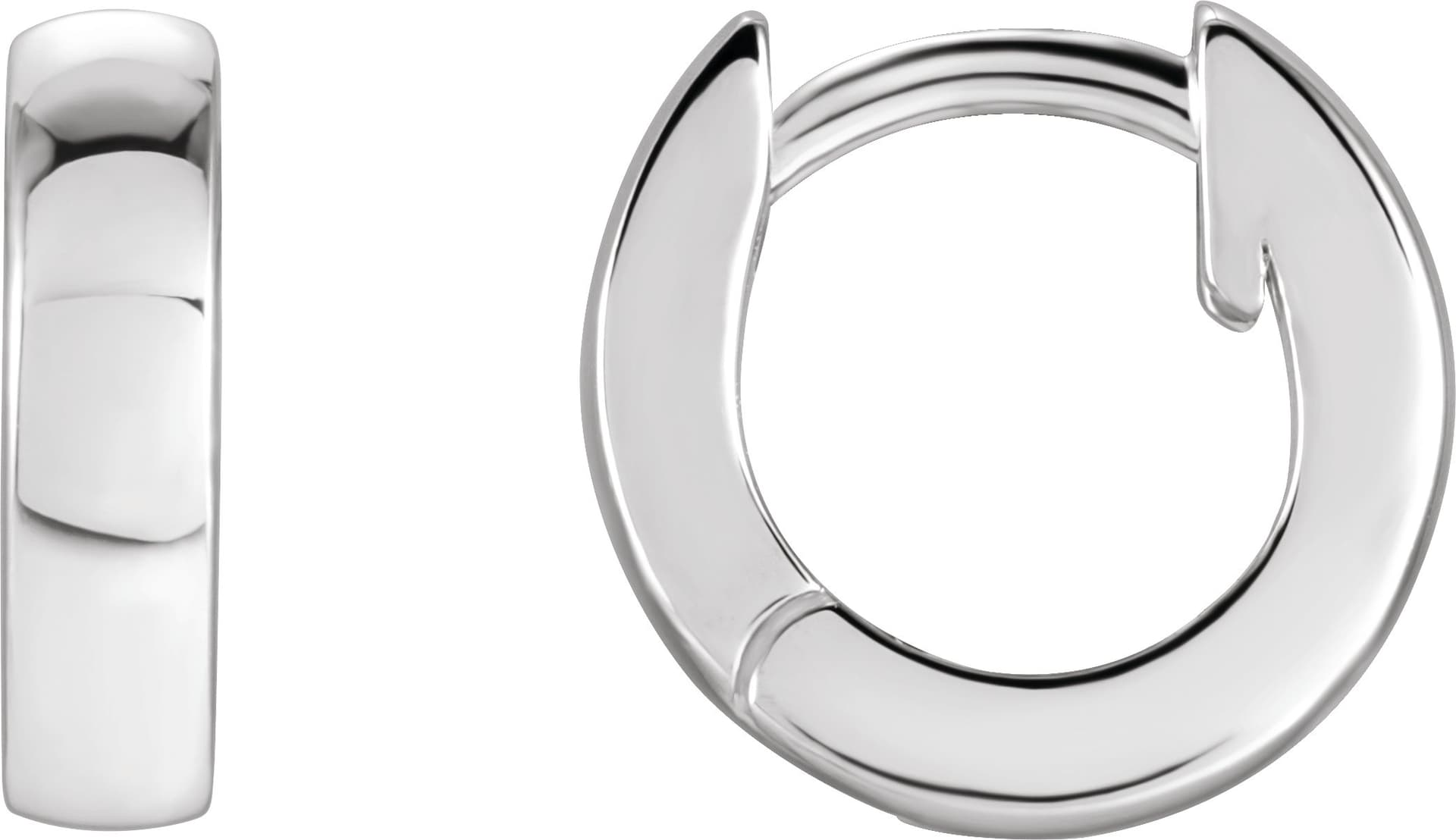 14K Rose Hinged 9.5 mm Hoop Earrings