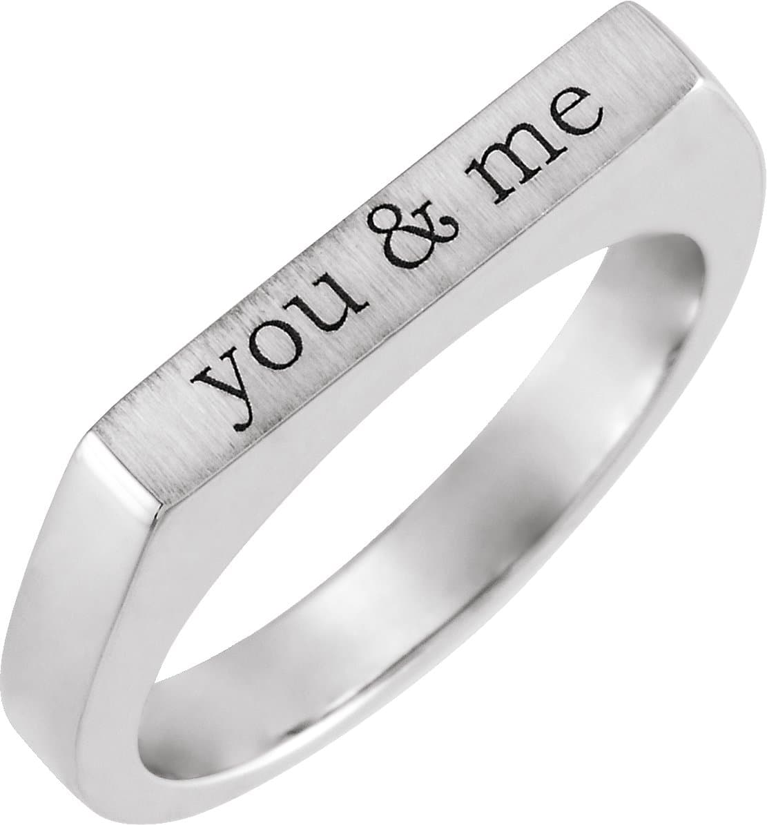 14K Rose 3 mm Engravable Stackable Ring