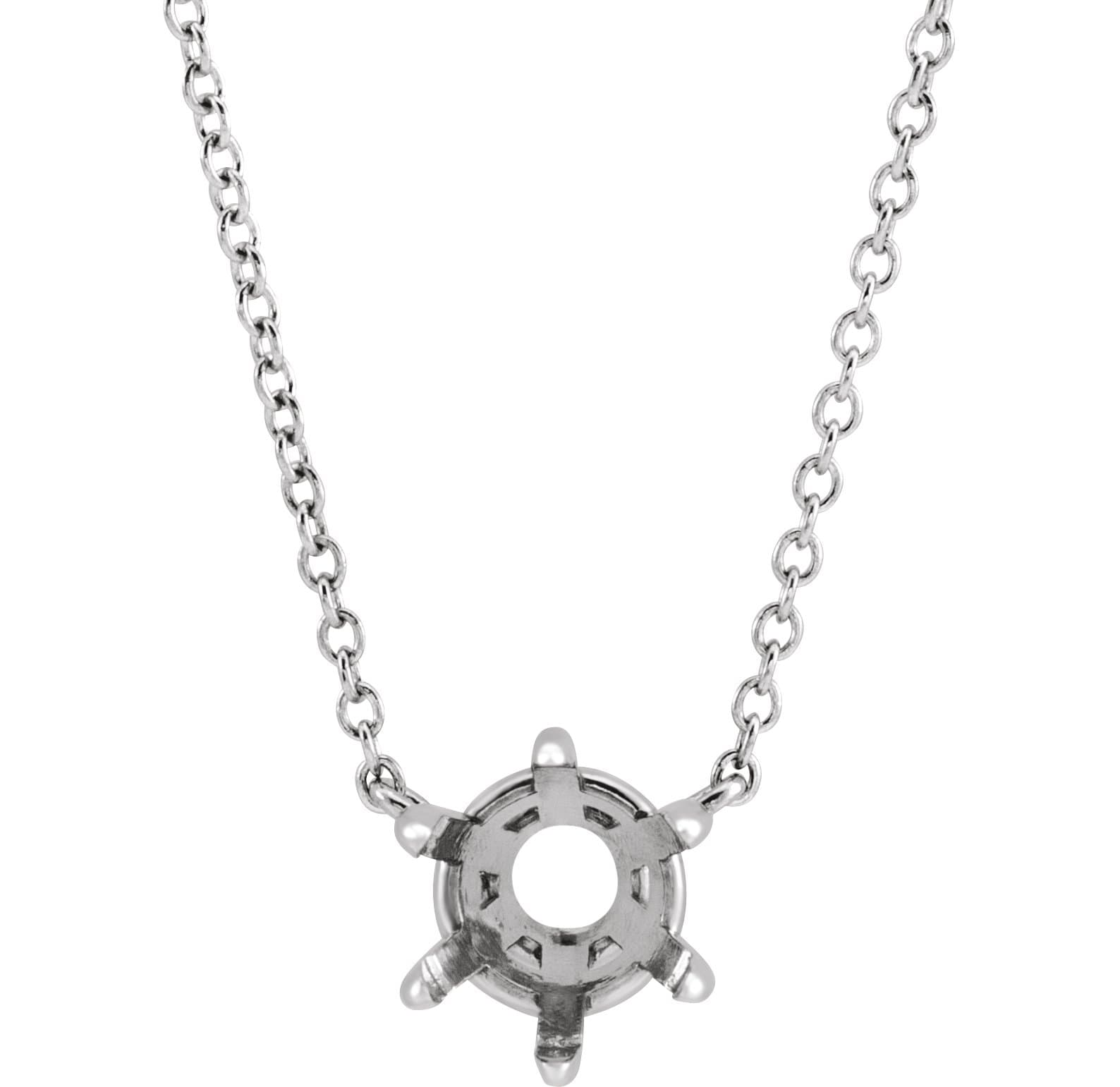 Platinum 1/4 CT Natural Diamond Solitaire 18" Necklace  