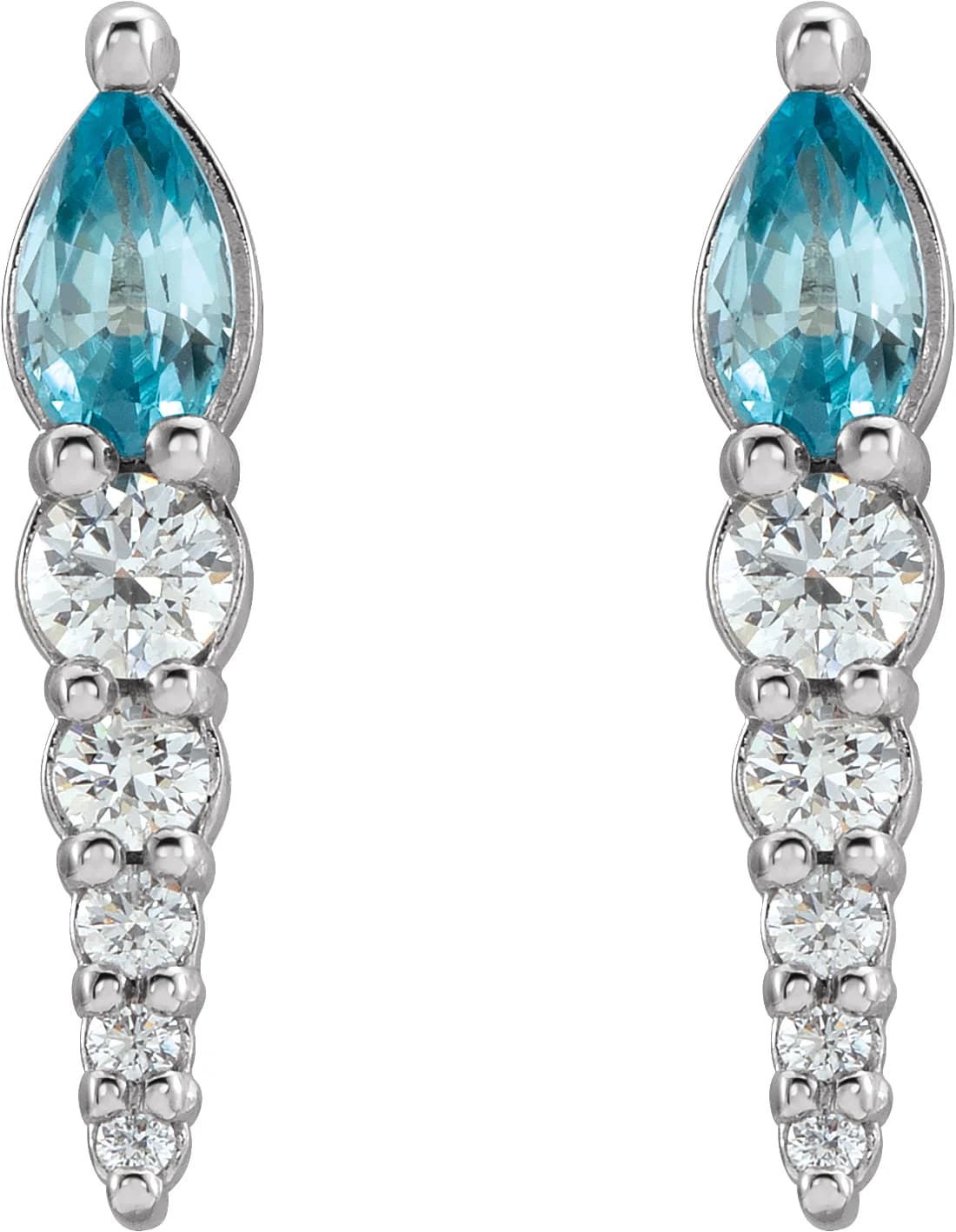 Accented Bar Earrings, view 3