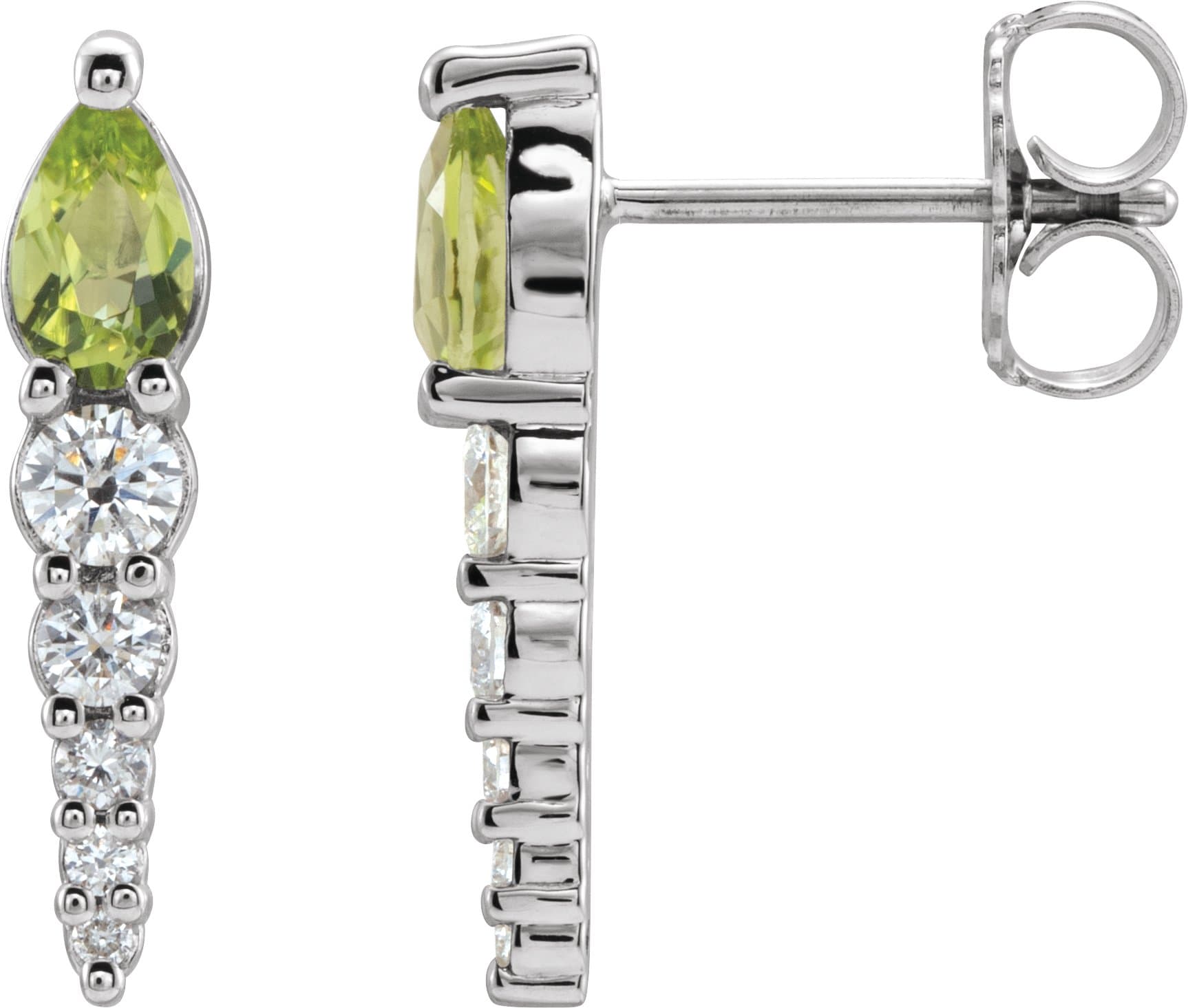 14K Rose Lab-Grown Alexandrite & 1/4 CTW Natural Diamond Earrings