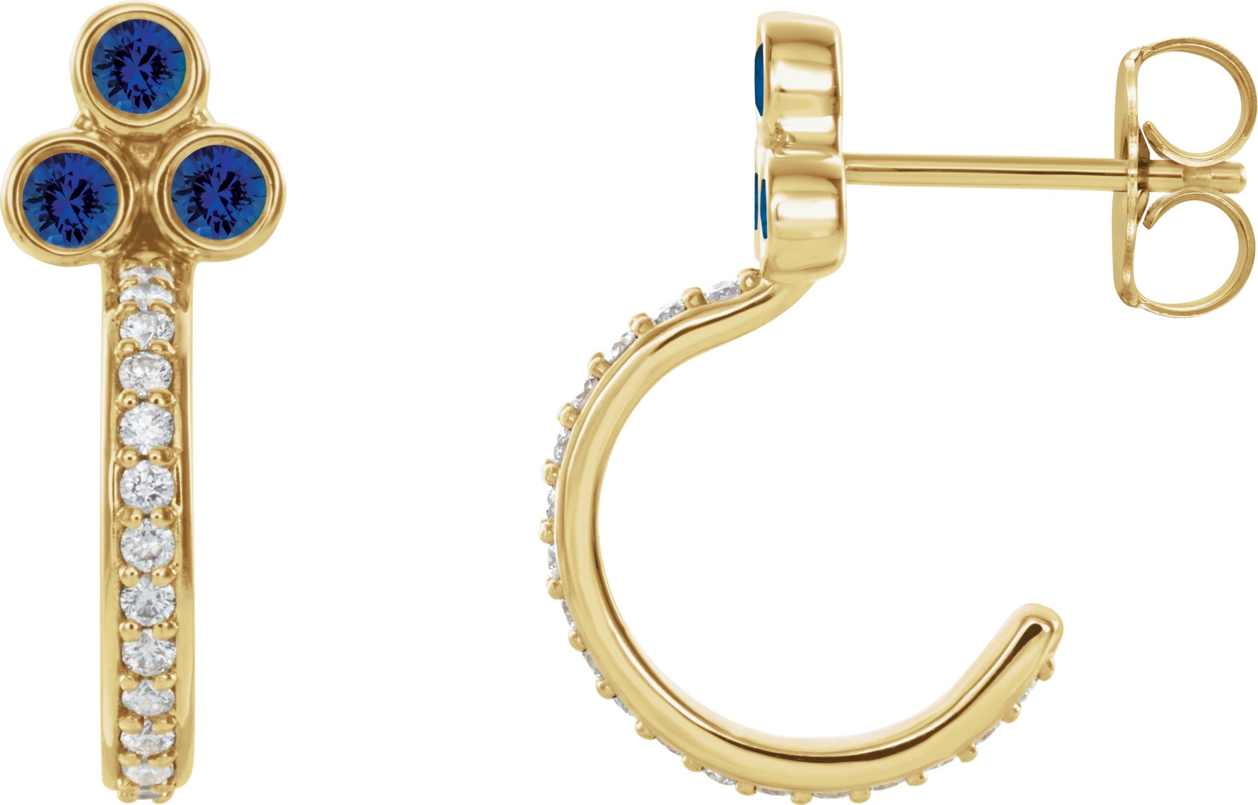 14K Rose Gold 1/2 CTW Natural Diamond Hoop Earrings