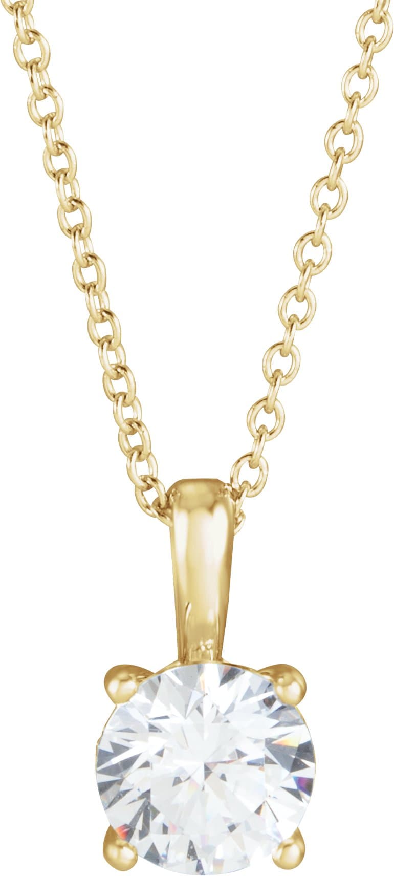 14K Rose 1/4 CT Natural Diamond 16-18 Necklace