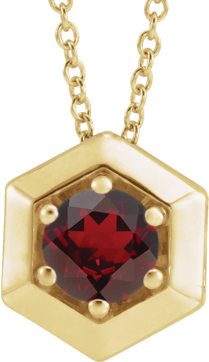 14K Rose 1/2 CT Lab-Grown Diamond Geometric 16-18 Necklace