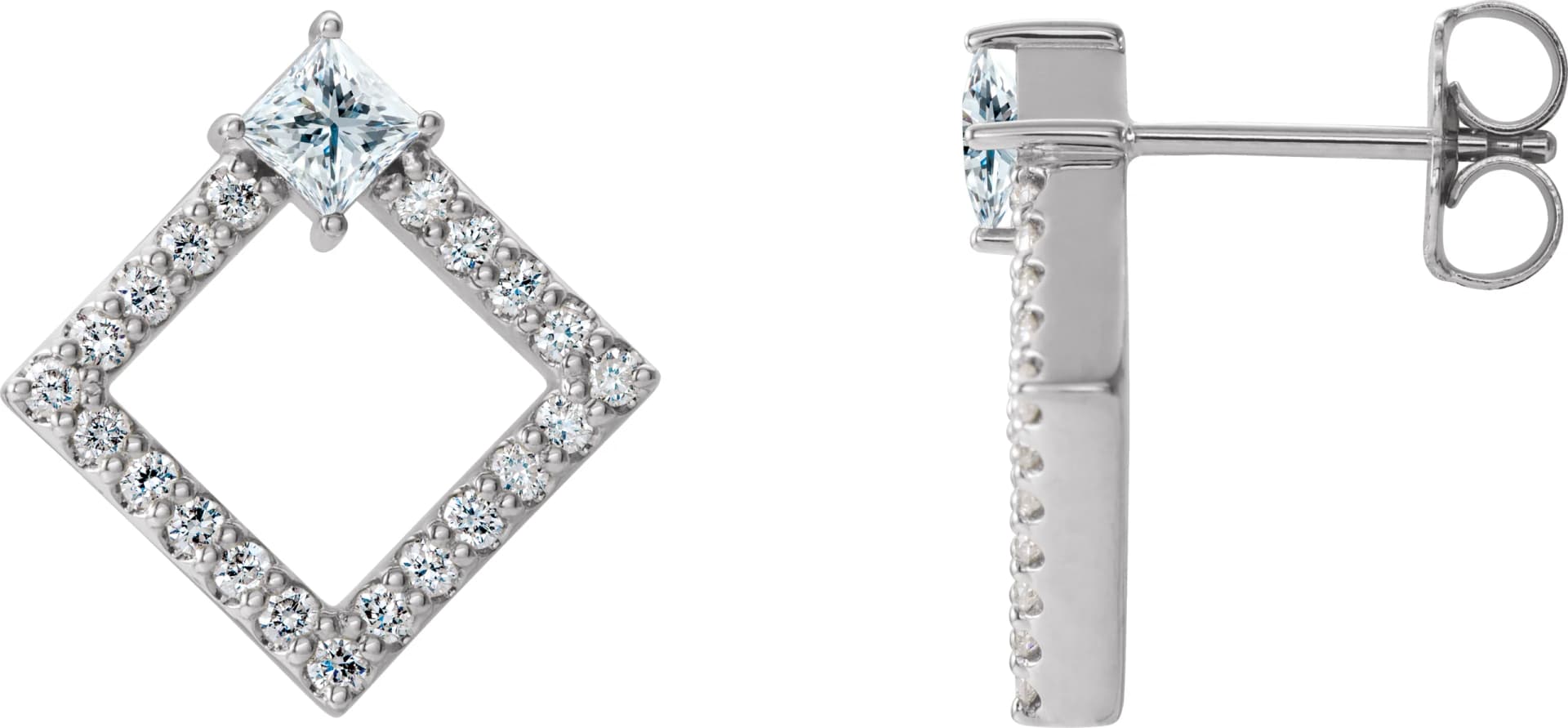 Accented Geometric Earrings, view 2
