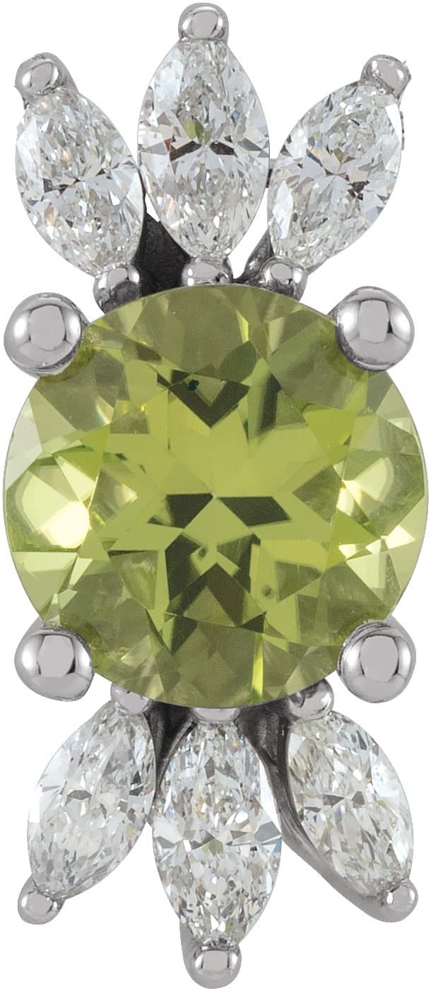 14K Rose Lab-Grown Alexandrite & 1/5 CTW Natural Diamond Pendant