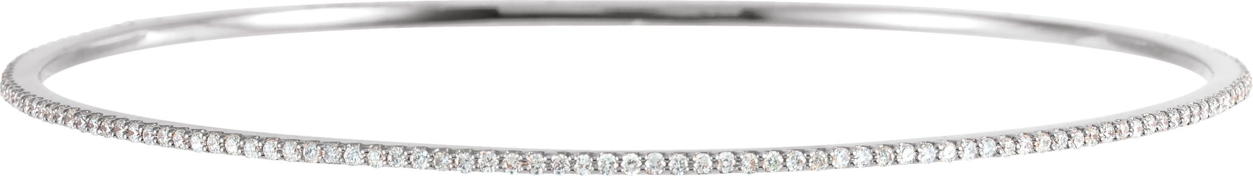 14K Yellow 2 CTW Lab-Grown Diamond Stackable Bangle 8" Bracelet