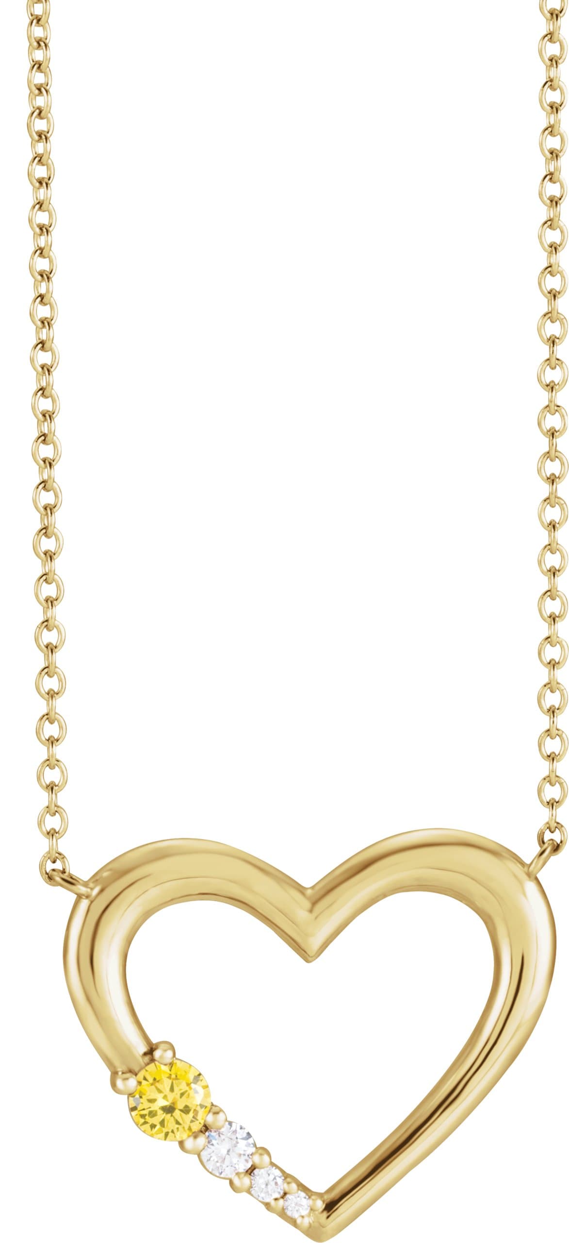Family Heart Necklace or Center view 3