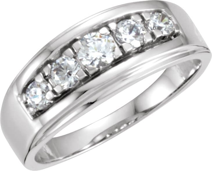 14K Yellow 3/4 CTW Natural Diamond Band