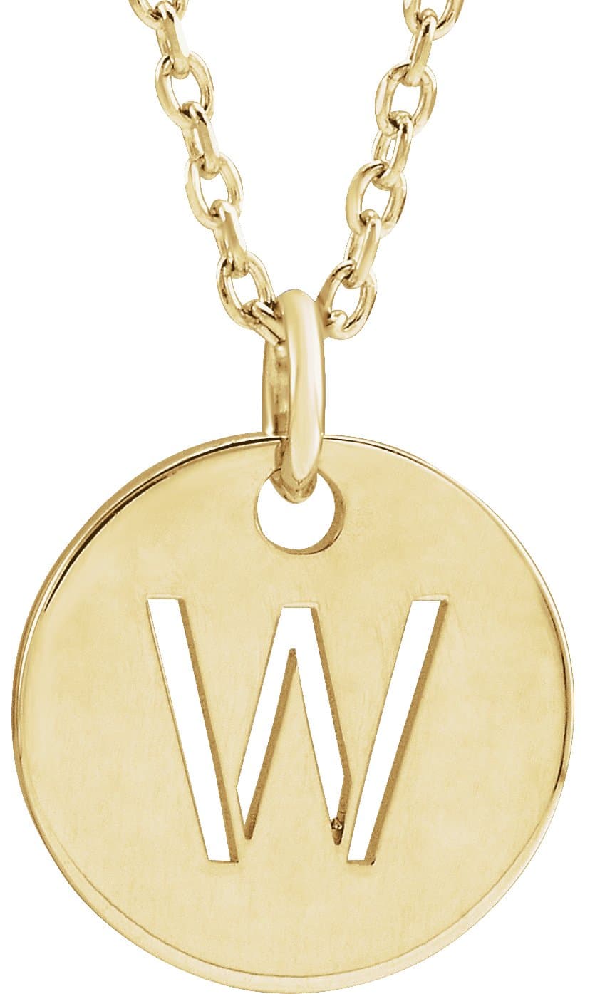 14K Rose Initial A 16-18 Necklace