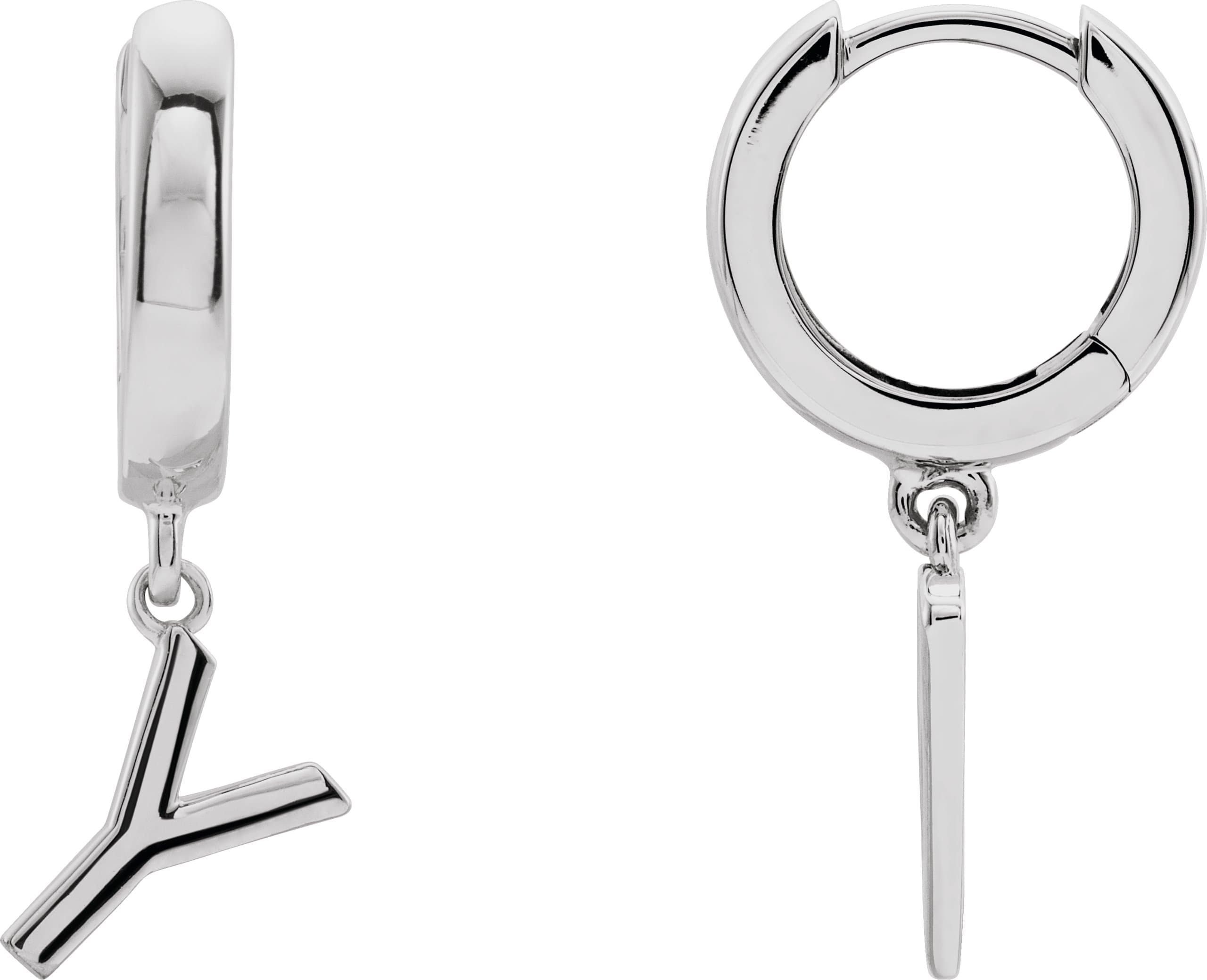 Initial Huggie Earrings view 1