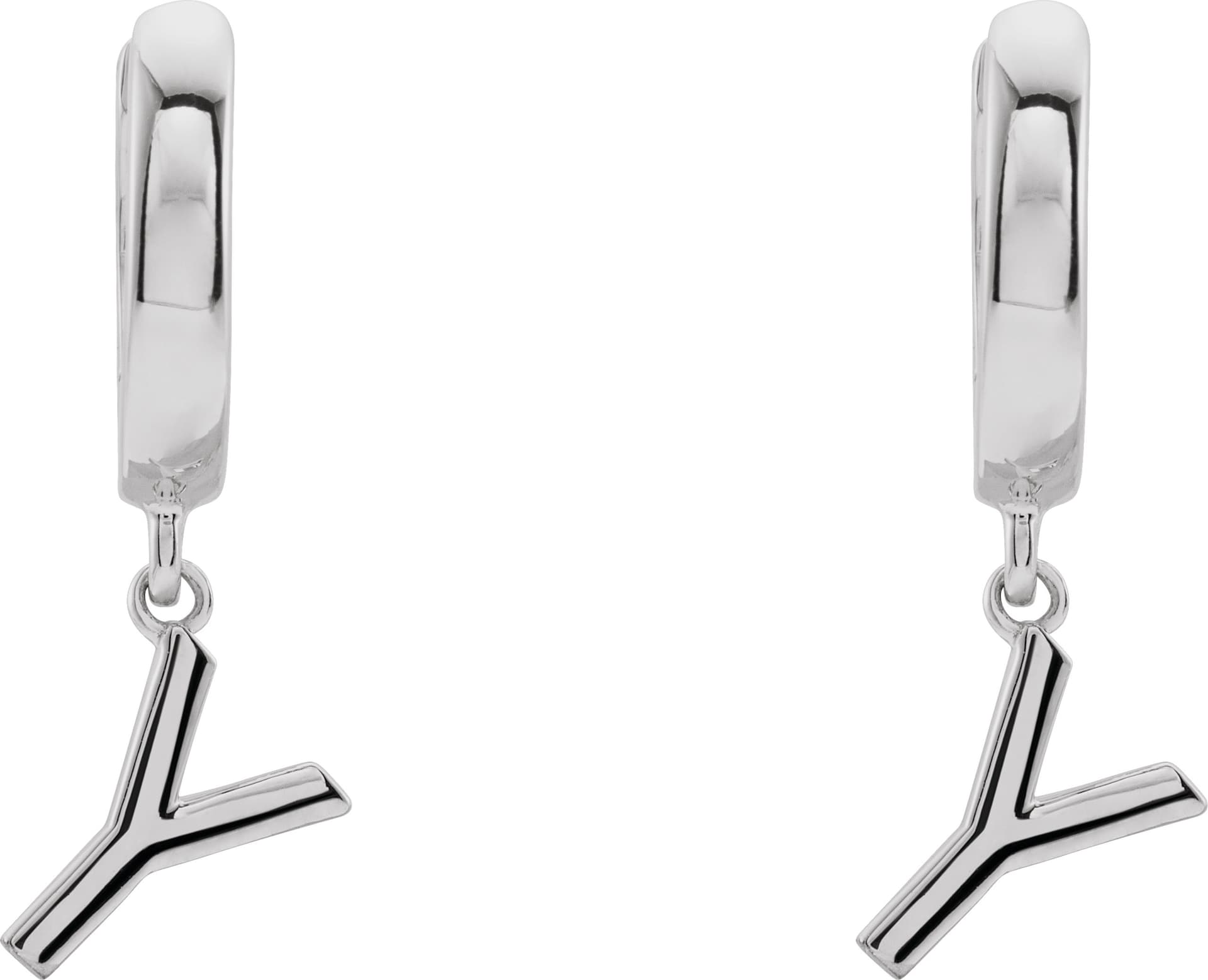 Initial Huggie Earrings view 3