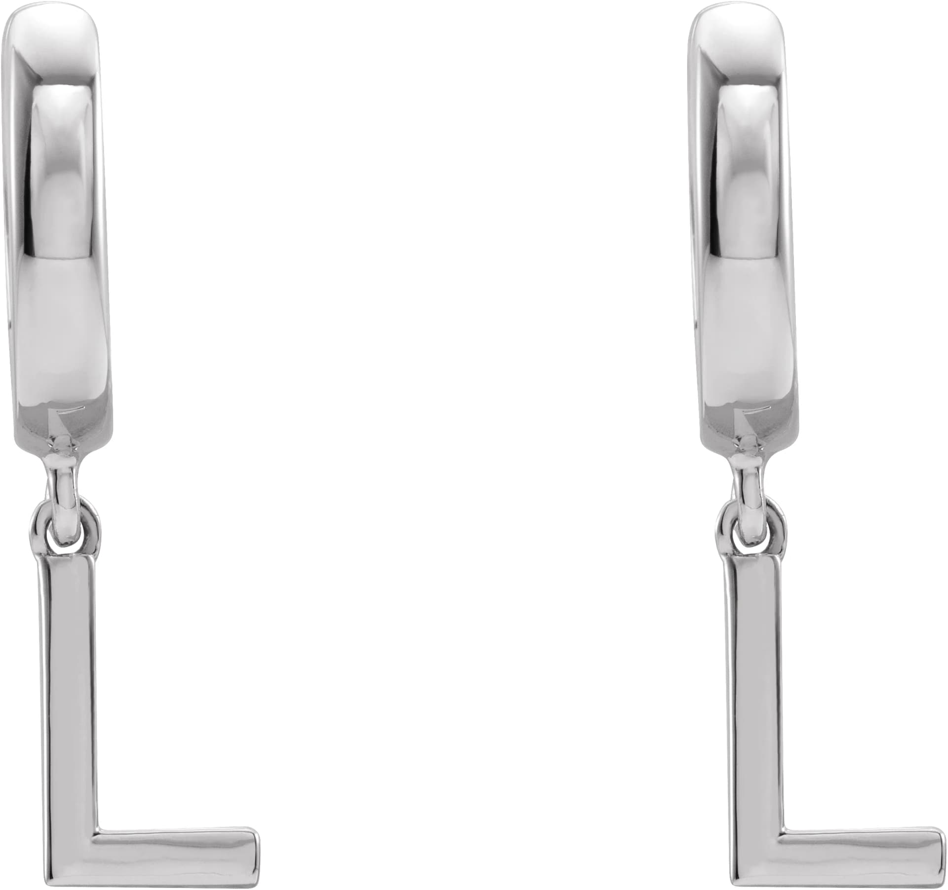 Initial Huggie Earrings, view 4