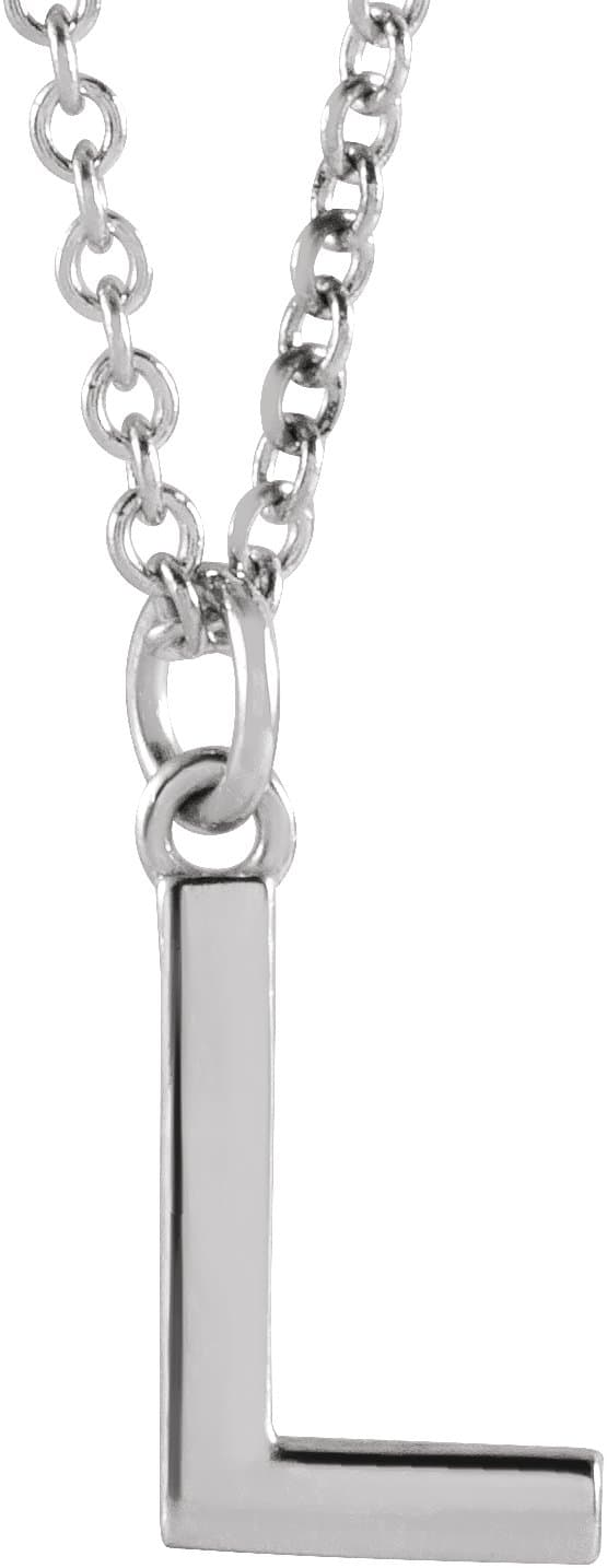 14K Rose Initial A Dangle 16 Necklace