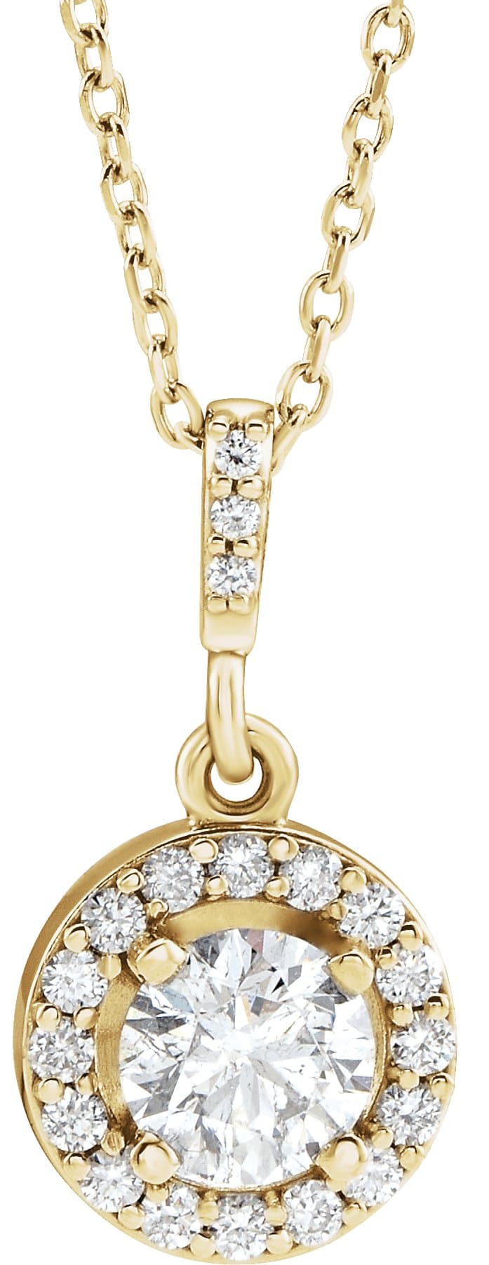 14K White 1 1/5 CTW Lab-Grown Diamond 18 Necklace